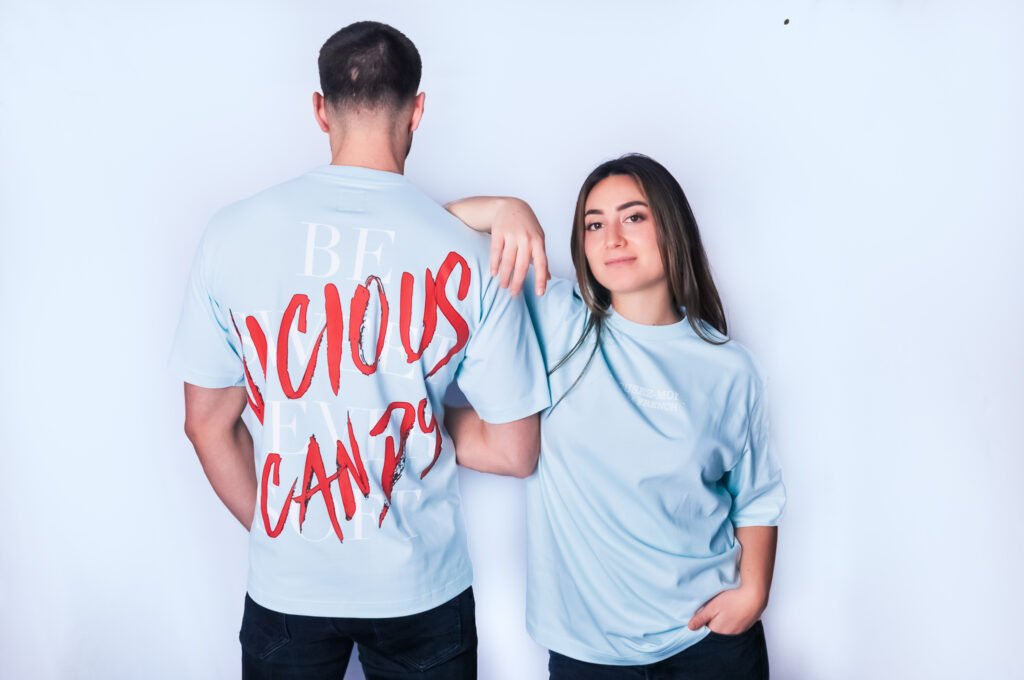 T-shirt vicious candy bleu duo